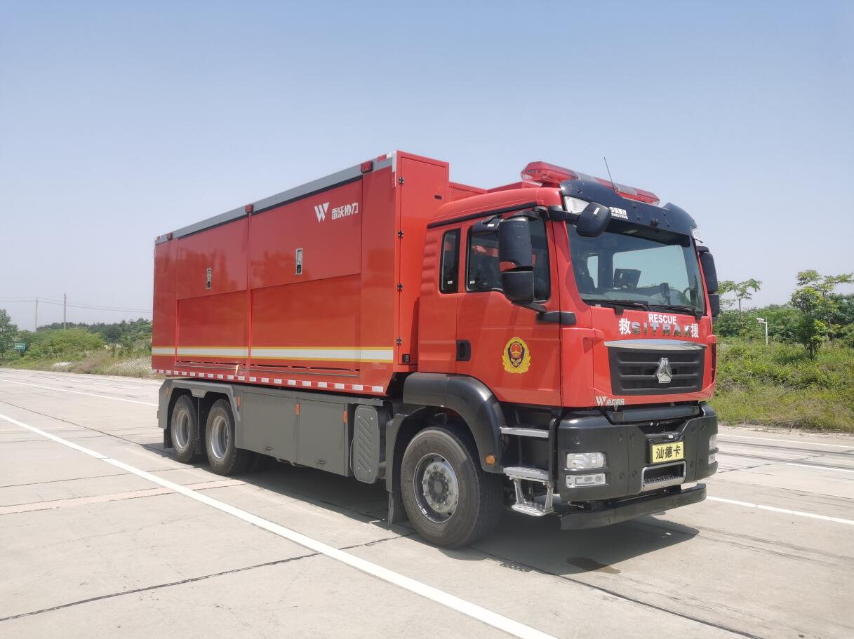 雷沃協(xié)力牌LWX5240TXFZX110/S自裝卸式消防車公告圖片