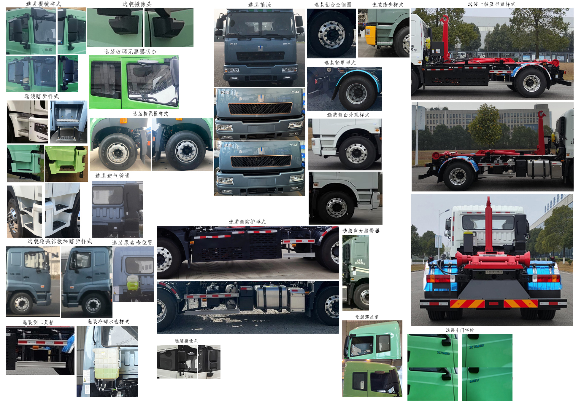 遠程牌HN5180ZXXH32D5SHEVY甲醇插電式增程混合動力車廂可卸式垃圾車公告圖片