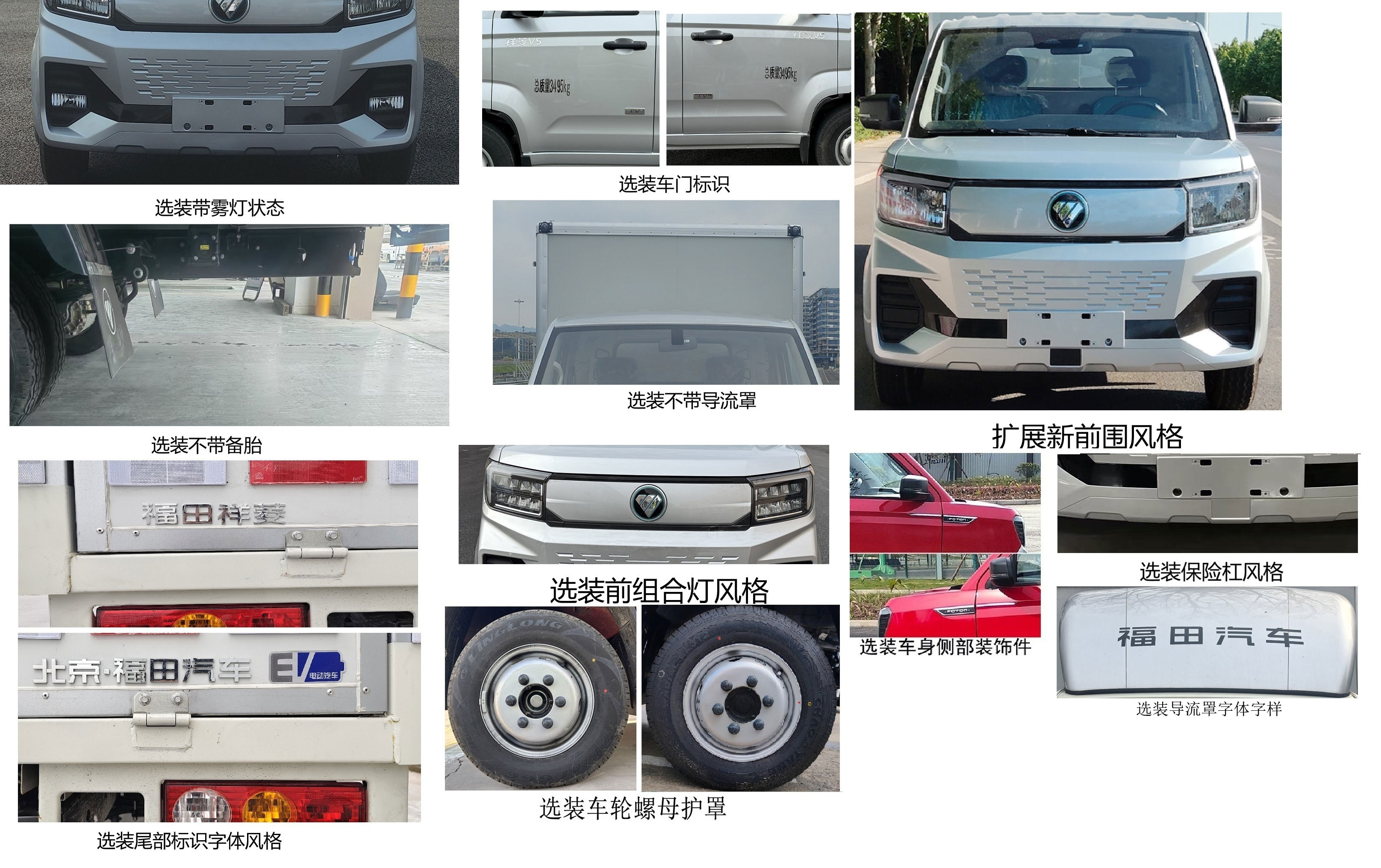 福田牌BJ5030XYKEV83純電動翼開啟廂式貨車公告圖片