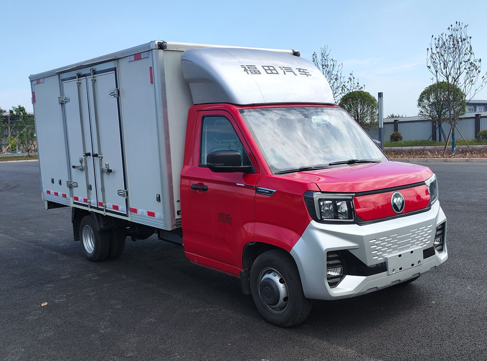 福田牌BJ5030XXYEV89純電動(dòng)廂式貨車公告圖片