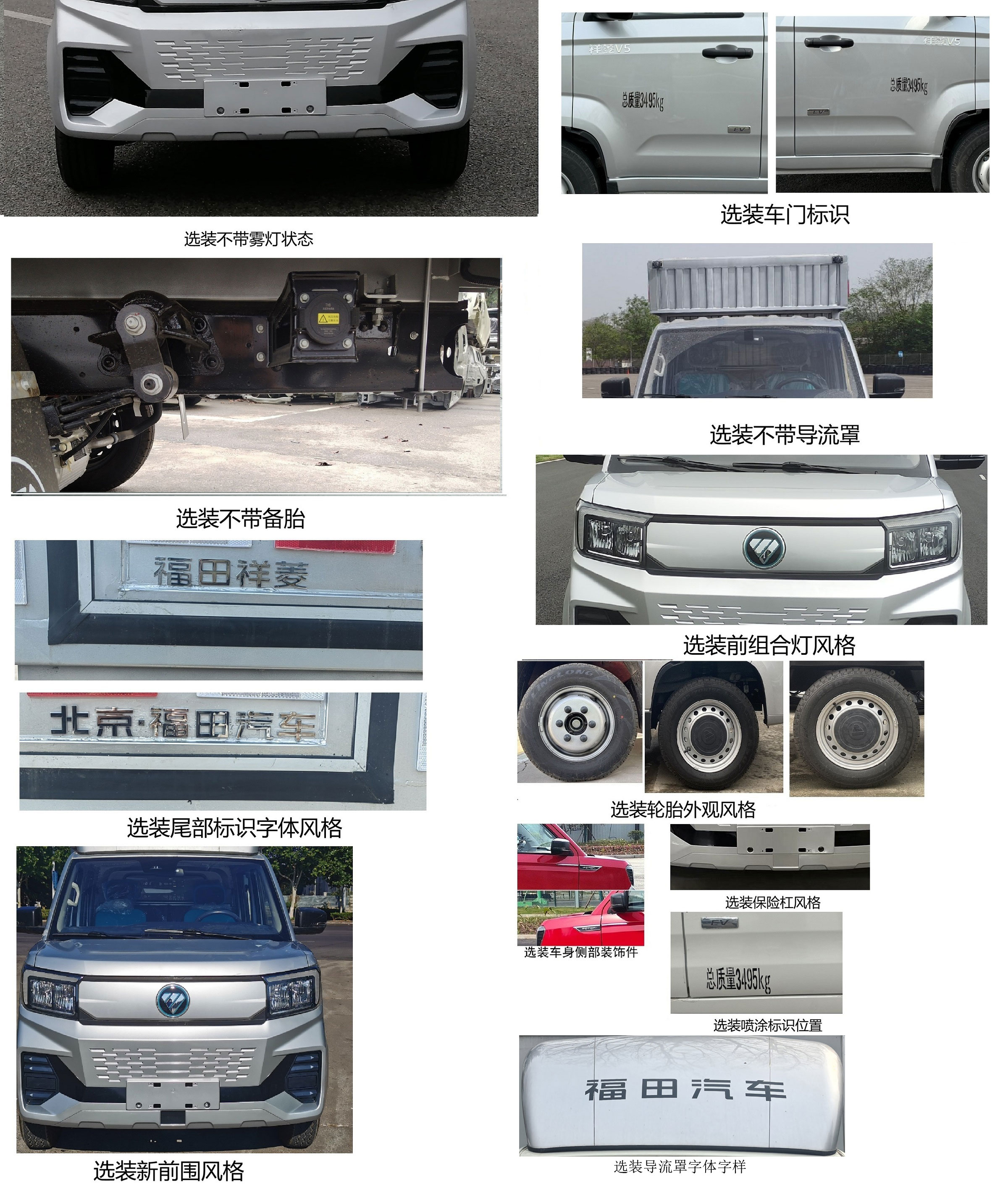 福田牌BJ5030XXYEV86純電動(dòng)廂式貨車(chē)公告圖片