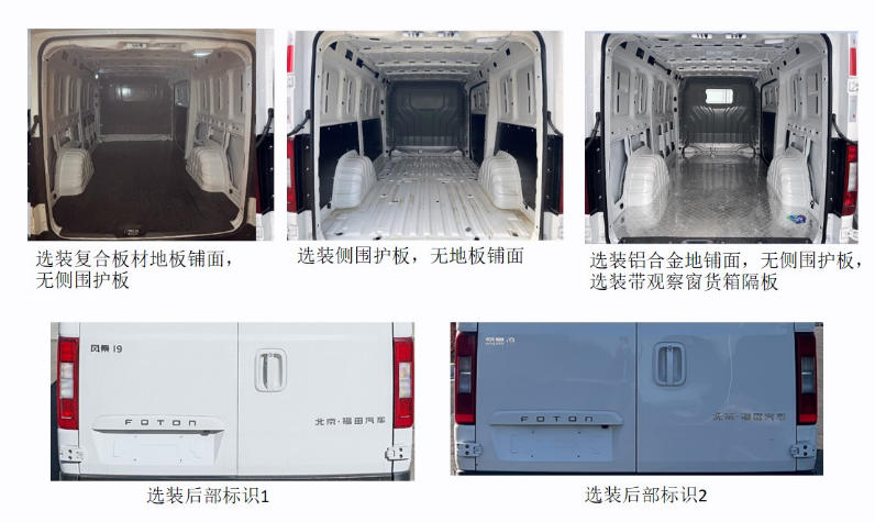 福田牌BJ5030XXYEVR1純電動(dòng)廂式貨車公告圖片