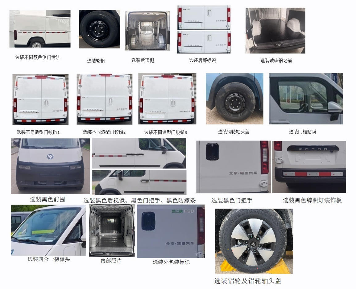 福田牌BJ5030XXYEVR1純電動(dòng)廂式貨車公告圖片