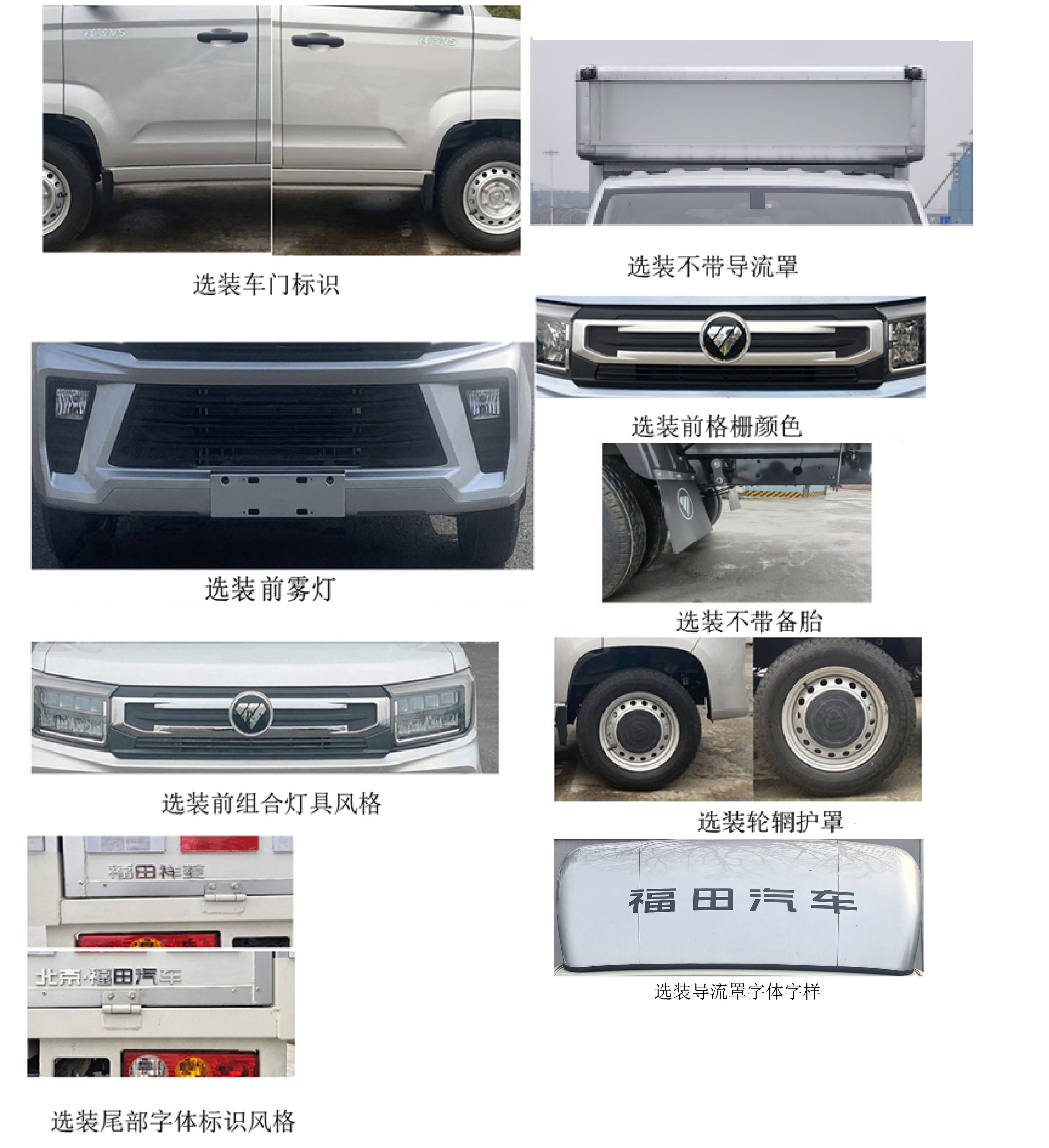 福田牌BJ5030XYK4AV7-81翼開(kāi)啟廂式貨車公告圖片