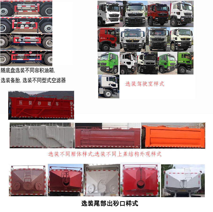 鄖凱牌EYK5311TSGZ6壓裂砂罐車公告圖片
