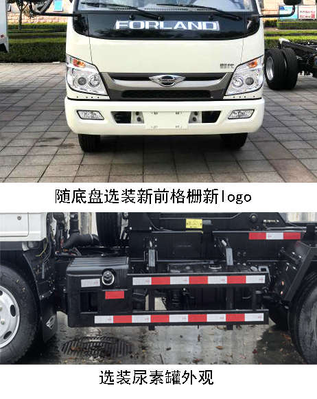 福田牌BJ5042ZXXE6-H1車廂可卸式垃圾車公告圖片