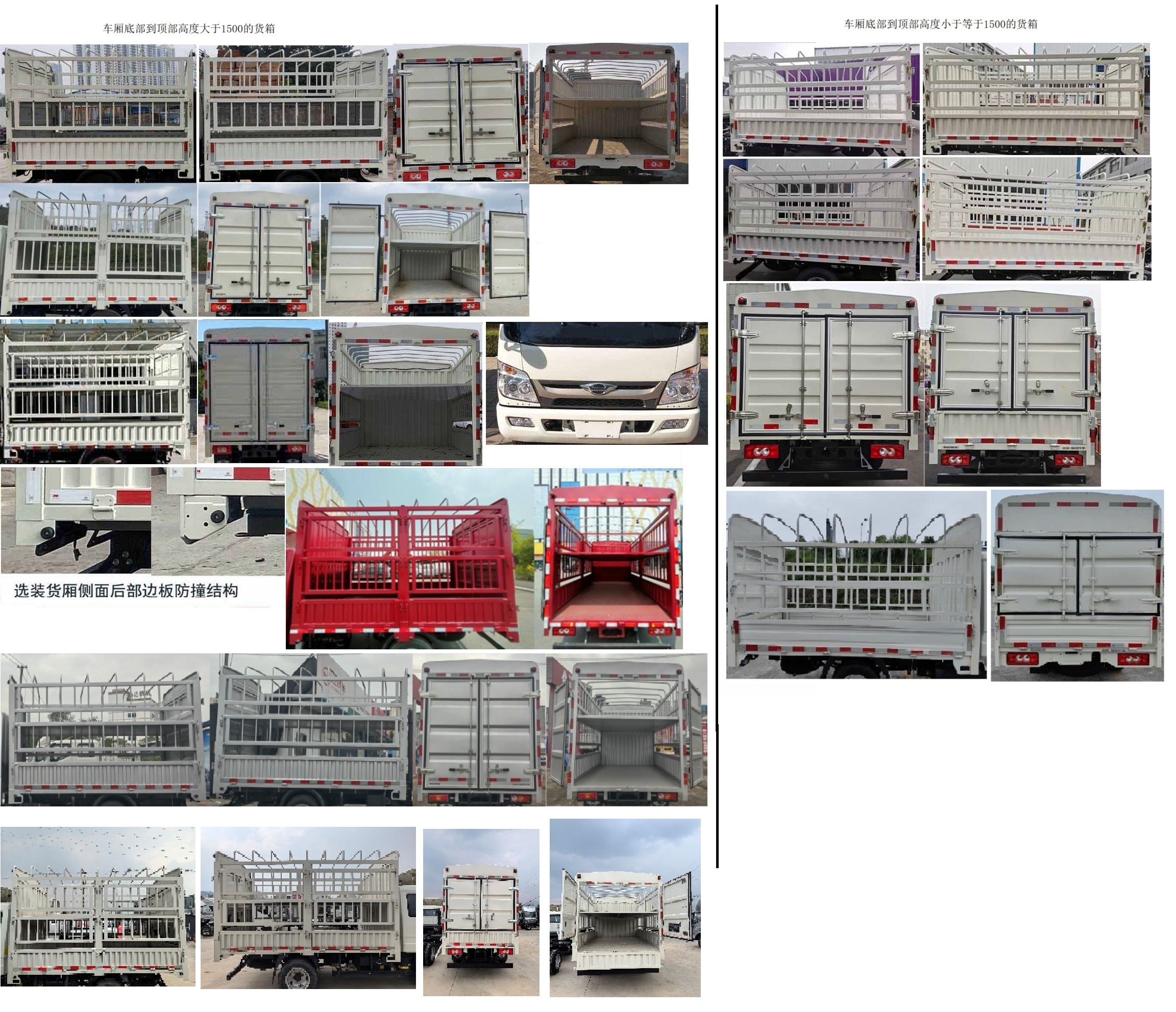 福田牌BJ5045CCY9AB5-54倉(cāng)柵式運(yùn)輸車公告圖片