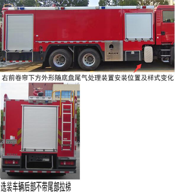 新東日牌YZR5320GXFSG170/T6水罐消防車(chē)公告圖片
