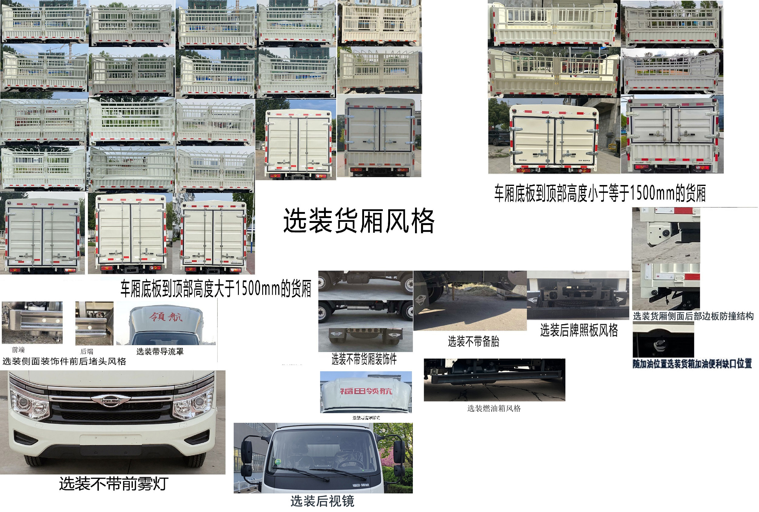 福田牌BJ5035CCY5JV5-15倉(cāng)柵式運(yùn)輸車公告圖片