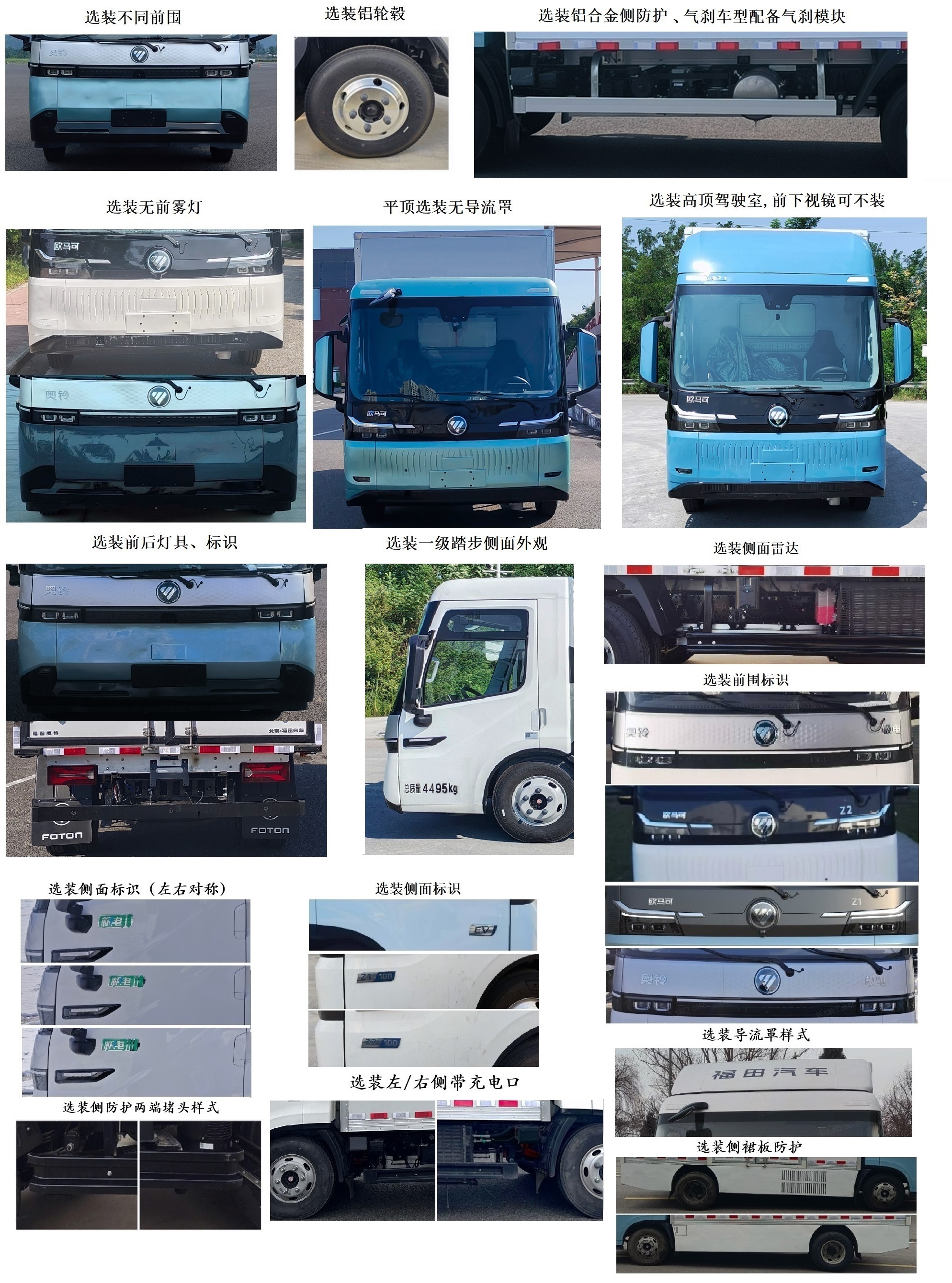 福田牌BJ5049XXYEVA纯电动厢式货车公告图片