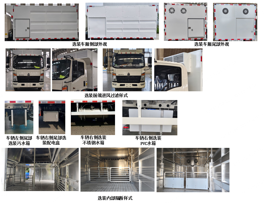 豪沃牌ZZ5047XCQF3314F145雏禽运输车公告图片