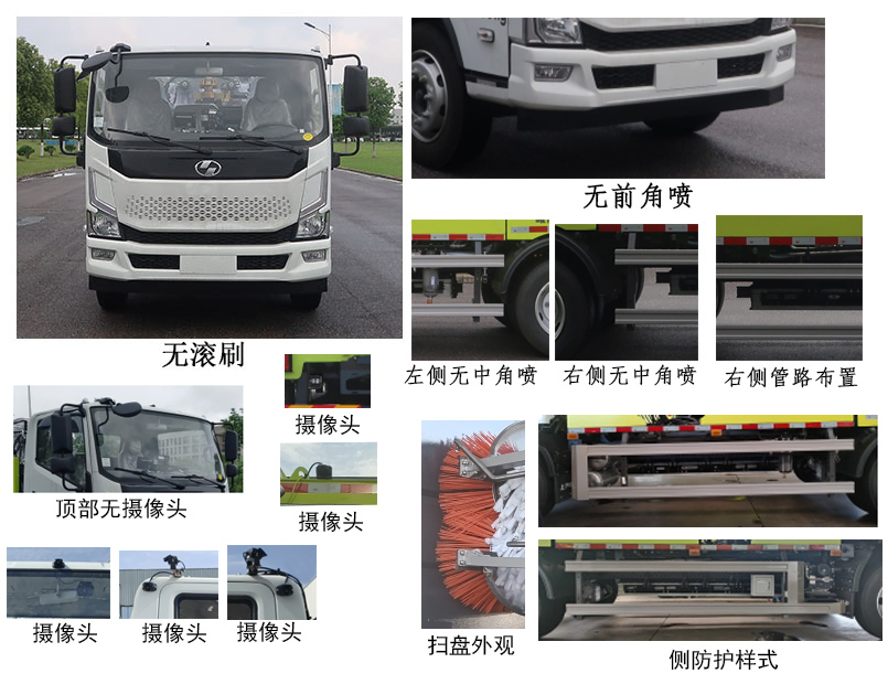 中联牌ZBH5121GQXSHBBEV纯电动护栏清洗车公告图片