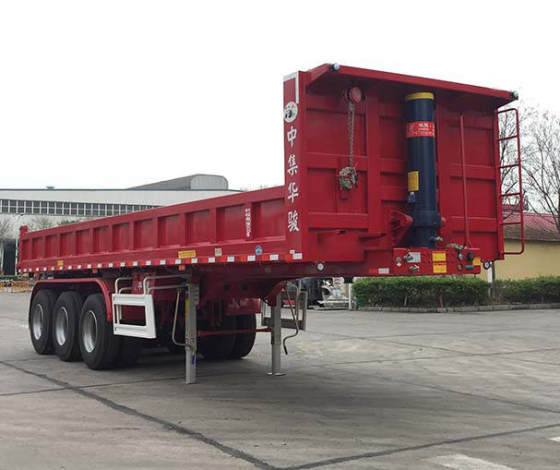 华骏牌32吨10.5米3轴自卸半挂车(zcz9409zzxl)