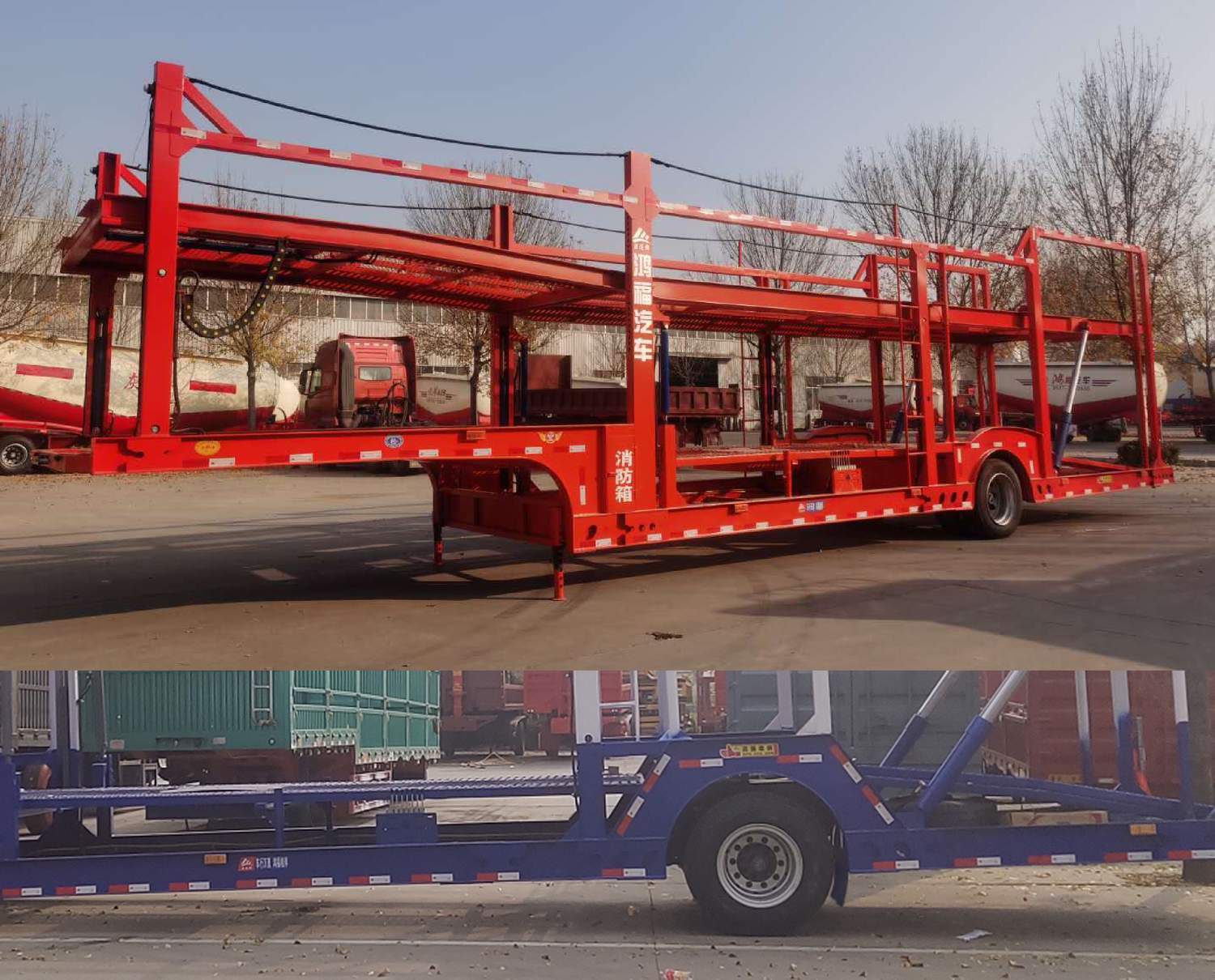 巨运牌lyz9180tcl车辆运输半挂车
