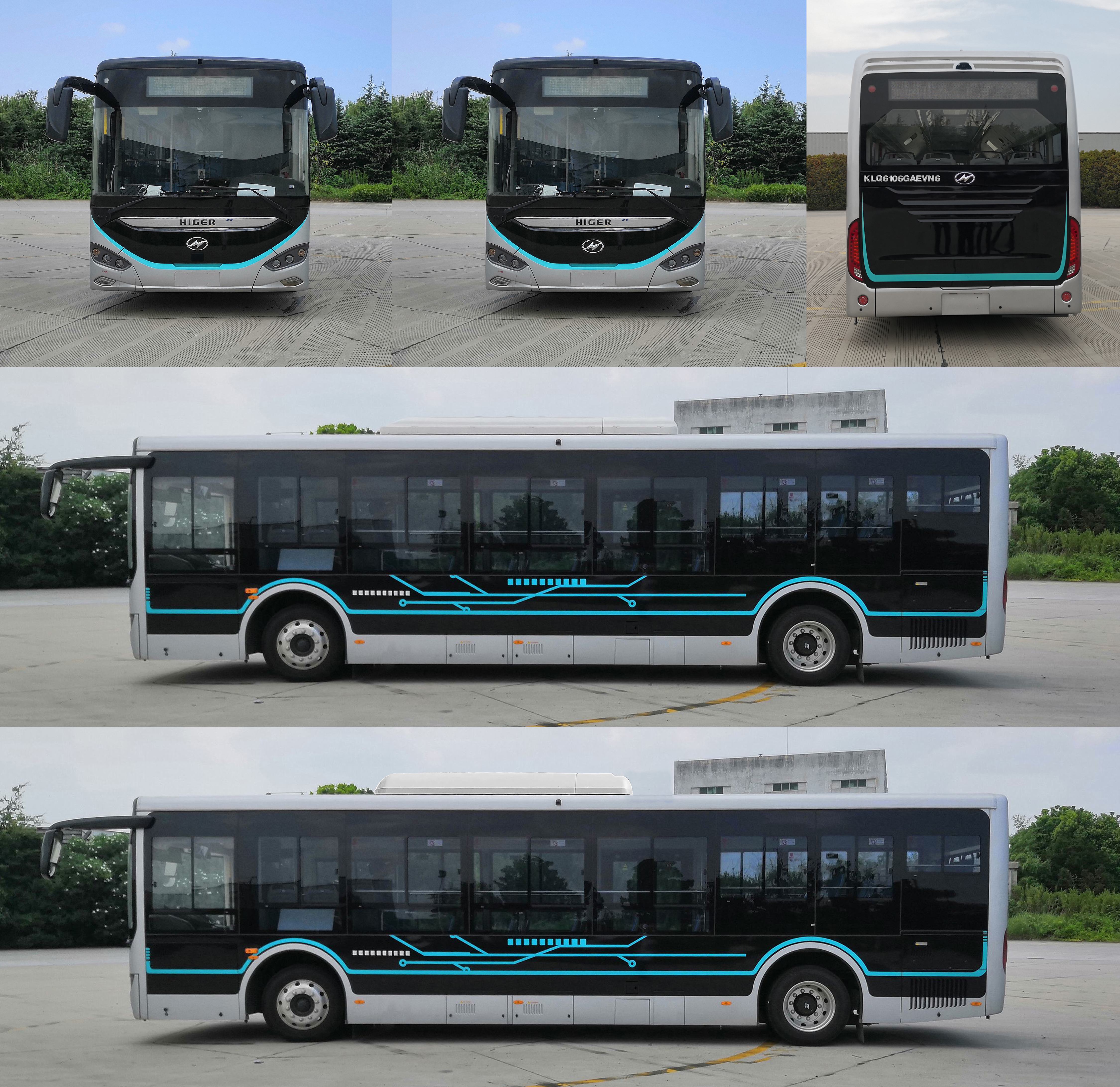 海格牌klq6106gaevn6纯电动城市客车