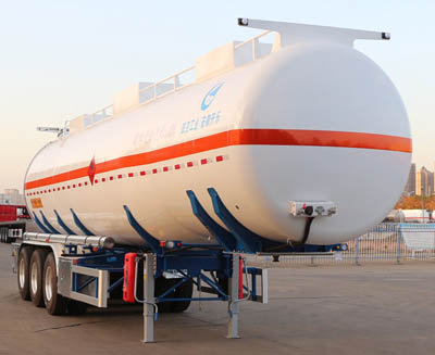 开乐牌11.9米33.3吨3轴易燃液体罐式运输半挂车(AKL9403GRY40)
