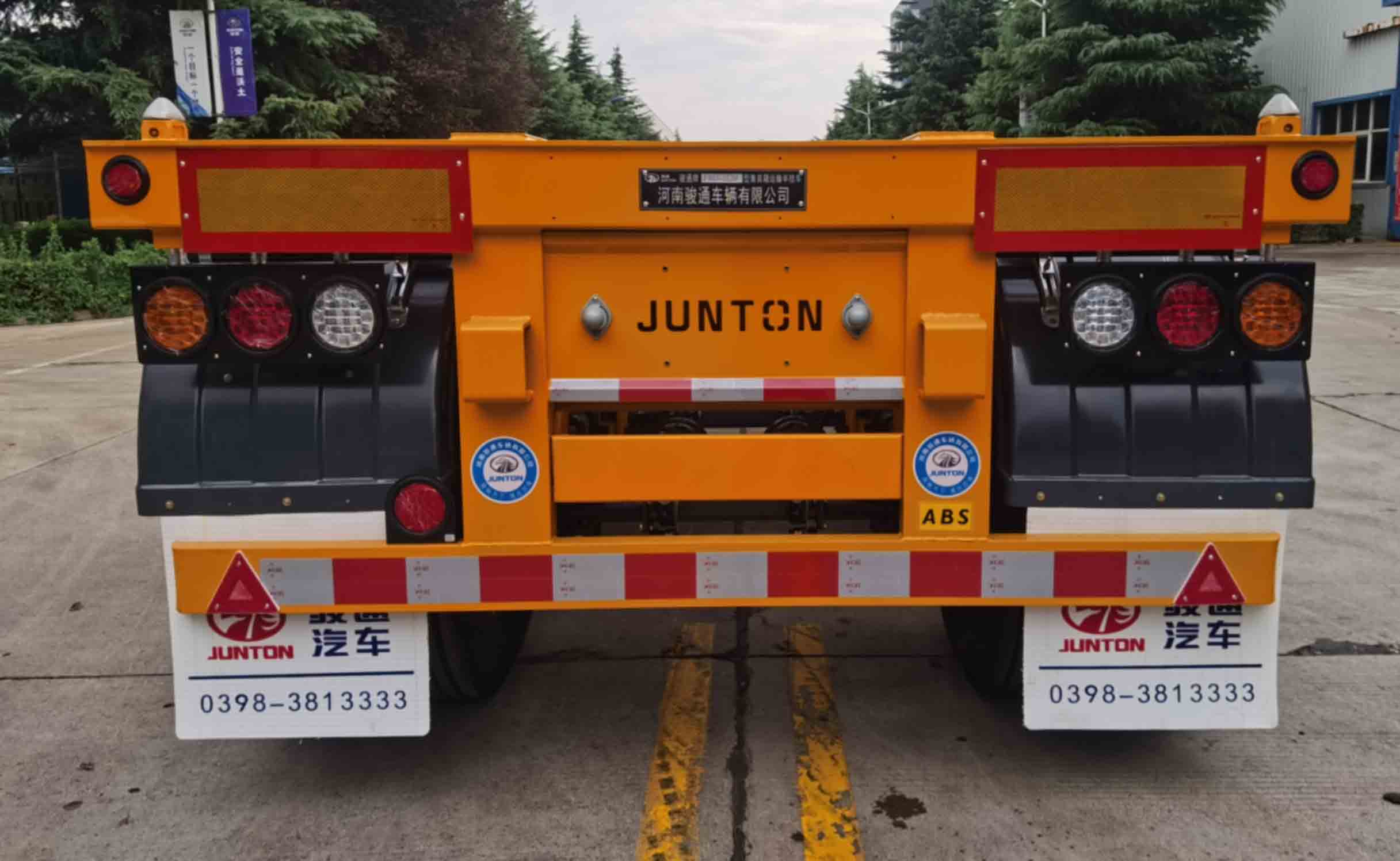 骏通牌jf9403tjzg20a集装箱运输半挂车