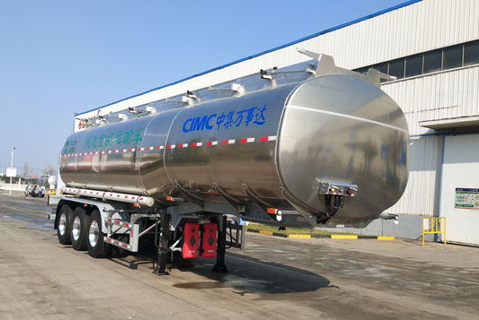 万事达牌10.8米34.3吨3轴铝合金液态食品运输半挂车(SDW9402GYS)
