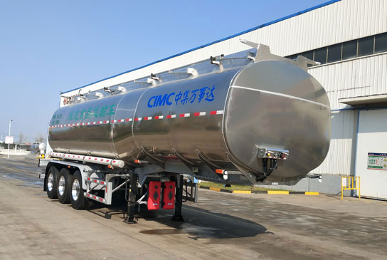 万事达牌10.8米34.5吨3轴铝合金液态食品运输半挂车(SDW9403GYS)