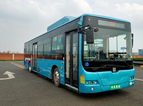 中国中车牌12米21-42座插电式混合动力低入口城市客车(TEG6129EHEVN09)