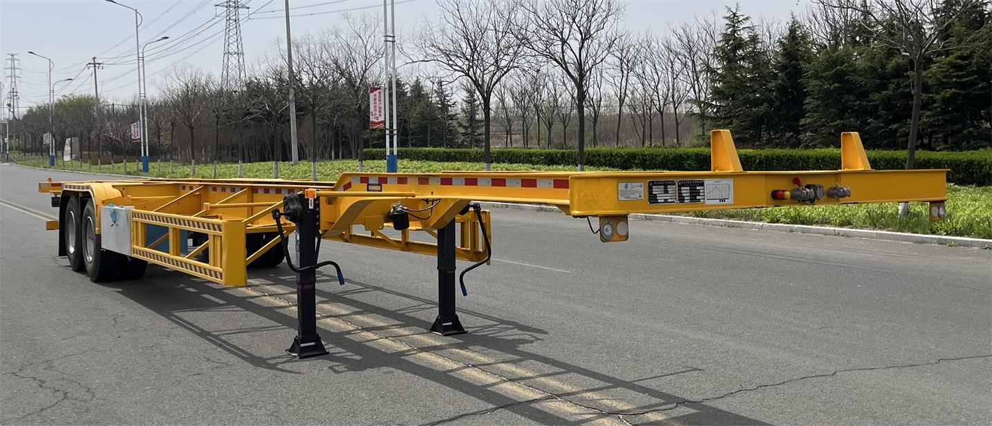 中鱼骏达牌yjd9350tjze集装箱运输半挂车公告图片