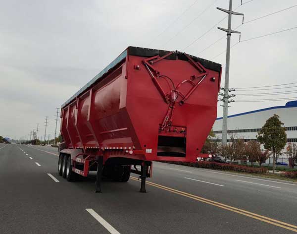 龙星汇牌12.5米29.5吨3轴散装粮食运输半挂车(HLV9406ZLS)