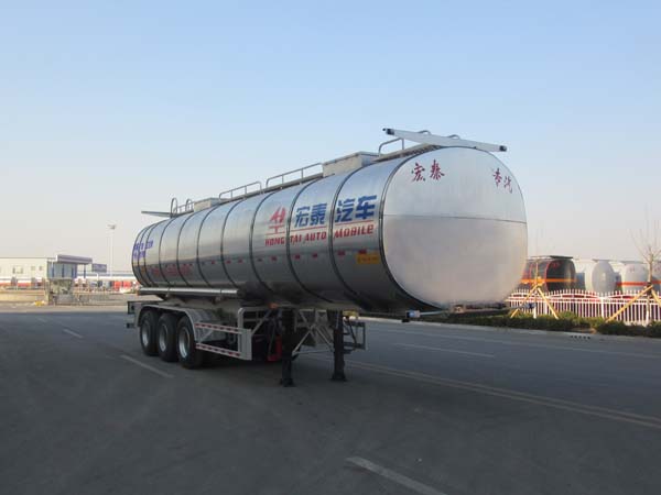 正康宏泰牌11.2米33.7吨3轴铝合金液态食品运输半挂车(HHT9403GYS)
