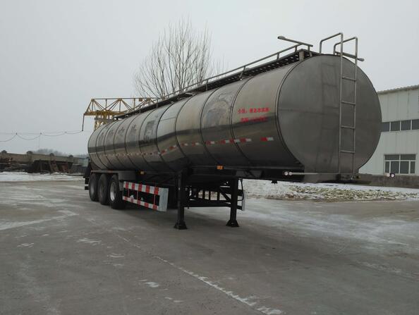 一工牌11.9米29.2吨3轴液态食品半挂运输车(HWK9400GYS)