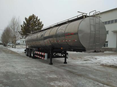 一工牌12.5米29.9吨3轴液态食品运输半挂车(HWK9401GYS)