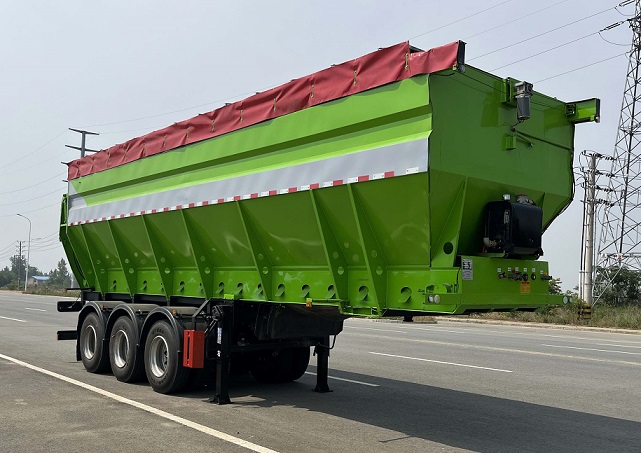 神绿通牌9.8米32.2吨3轴散装粮食运输半挂车(SLV9403ZLS)