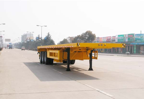 华威驰乐牌13米31.5吨3轴平板半挂车(SGZ9390P)