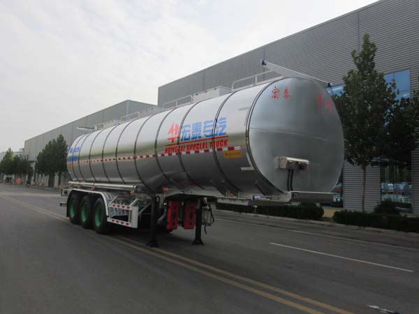 正康宏泰牌11米34吨3轴铝合金液态食品运输半挂车(HHT9405GYS)