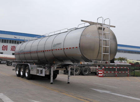 盛润牌10.3米34吨3轴铝合金液态食品运输半挂车(SKW9402GYSL)