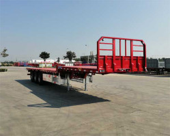 红荷北斗牌13米34.4吨3轴平板运输半挂车(SHB9401TPB)